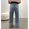 LIAM WIDE LEG FOLDED DENIM JEANS