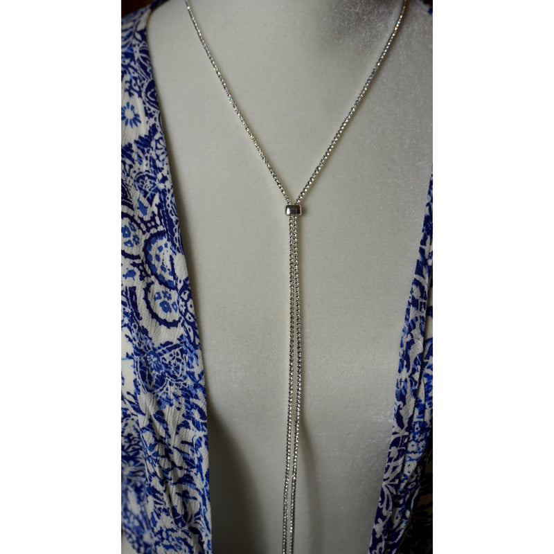 Long Rhinestone Necklace